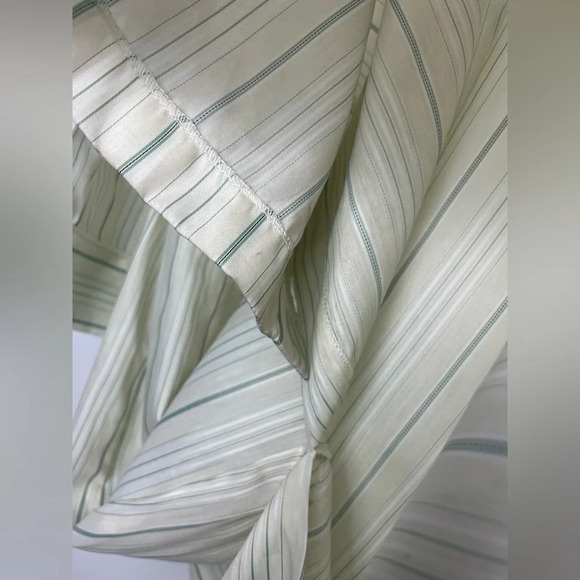 Christian Dior Green Striped Popover Embroidered Pocket Sleep Night Gown Dress - Picture 8 of 15